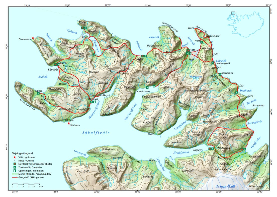 Map Hornstrandir